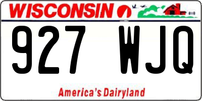 WI license plate 927WJQ