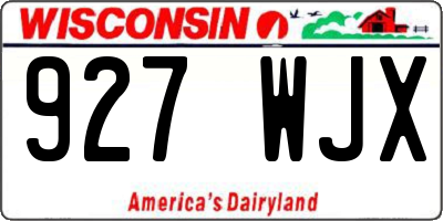 WI license plate 927WJX