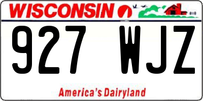 WI license plate 927WJZ