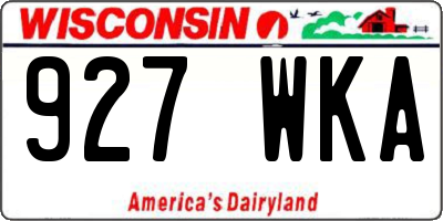 WI license plate 927WKA