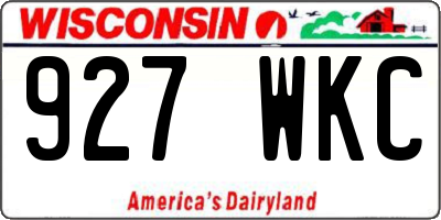 WI license plate 927WKC