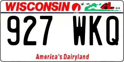 WI license plate 927WKQ