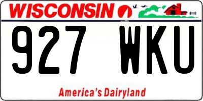 WI license plate 927WKU