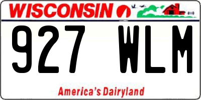 WI license plate 927WLM