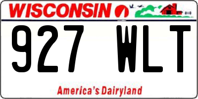WI license plate 927WLT