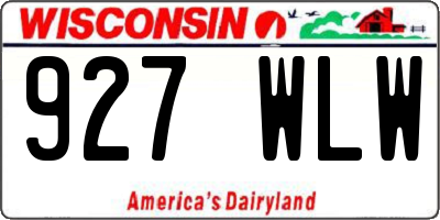 WI license plate 927WLW