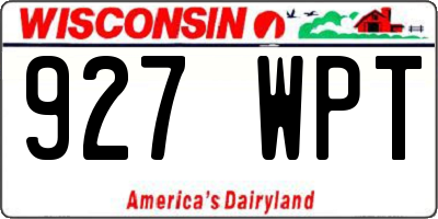 WI license plate 927WPT