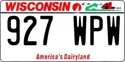 WI license plate 927WPW