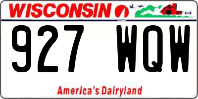 WI license plate 927WQW