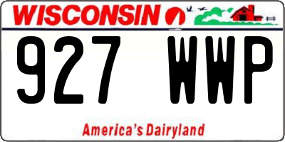 WI license plate 927WWP