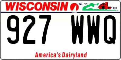 WI license plate 927WWQ