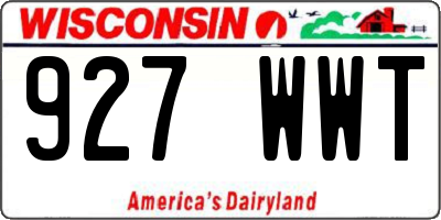 WI license plate 927WWT