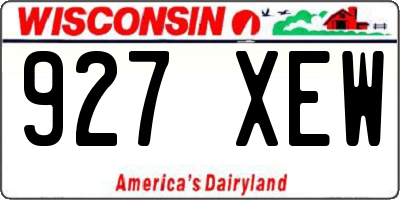 WI license plate 927XEW