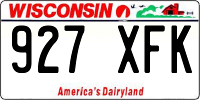 WI license plate 927XFK
