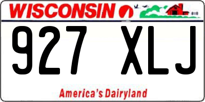 WI license plate 927XLJ