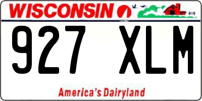 WI license plate 927XLM
