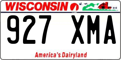 WI license plate 927XMA