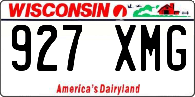 WI license plate 927XMG