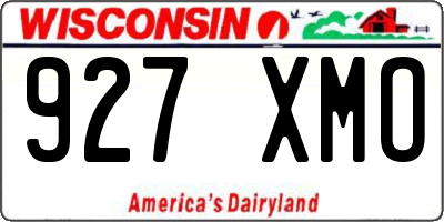 WI license plate 927XMO