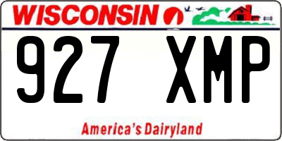WI license plate 927XMP
