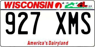 WI license plate 927XMS