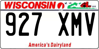 WI license plate 927XMV