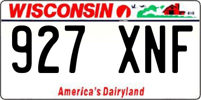 WI license plate 927XNF