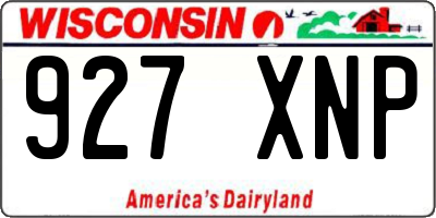 WI license plate 927XNP
