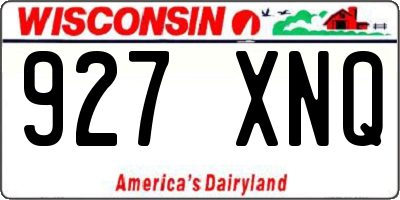 WI license plate 927XNQ