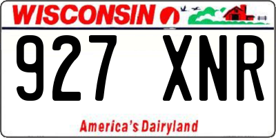 WI license plate 927XNR