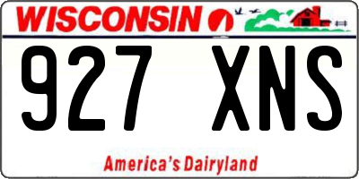 WI license plate 927XNS