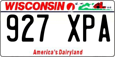 WI license plate 927XPA