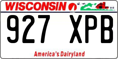 WI license plate 927XPB