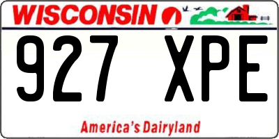 WI license plate 927XPE
