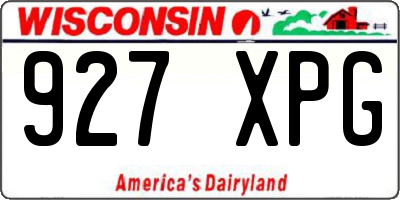 WI license plate 927XPG