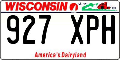 WI license plate 927XPH