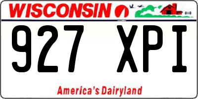 WI license plate 927XPI