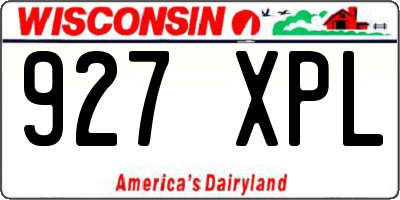 WI license plate 927XPL