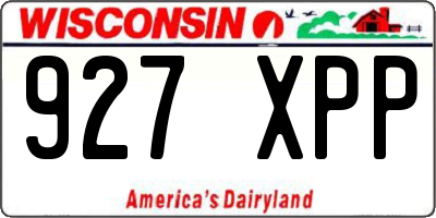 WI license plate 927XPP