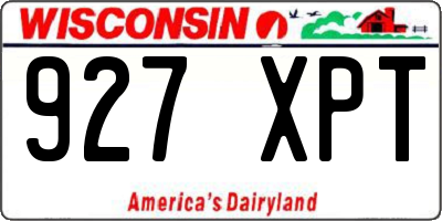 WI license plate 927XPT