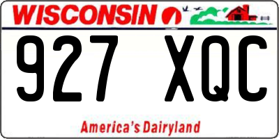 WI license plate 927XQC