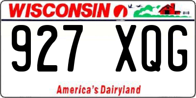 WI license plate 927XQG