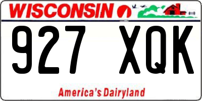 WI license plate 927XQK