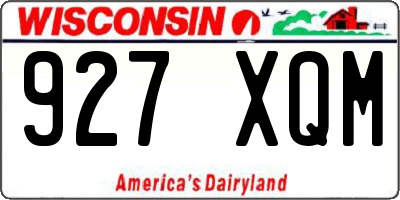 WI license plate 927XQM