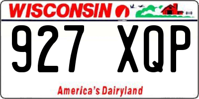WI license plate 927XQP