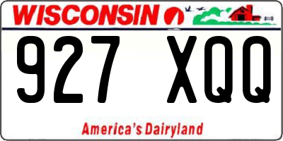 WI license plate 927XQQ