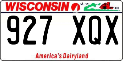 WI license plate 927XQX