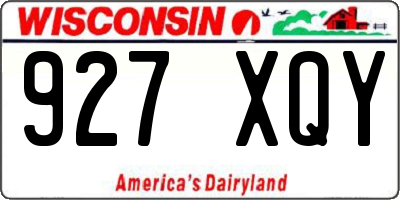 WI license plate 927XQY
