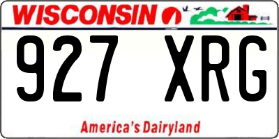 WI license plate 927XRG