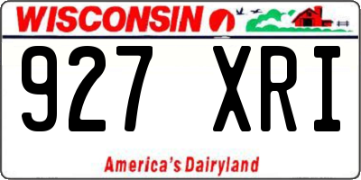 WI license plate 927XRI